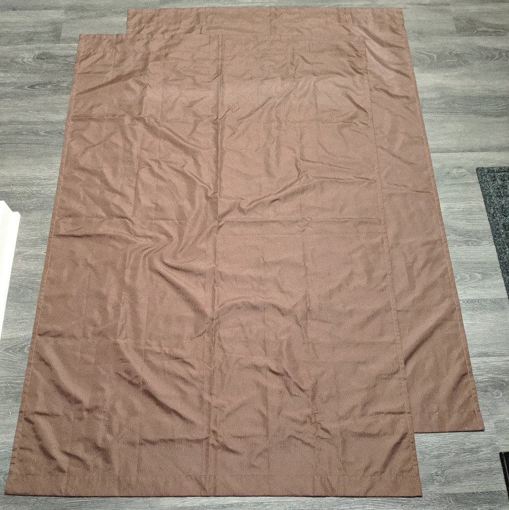Two Brown Room Essentials window curtains - 42" x 63 1/2"
